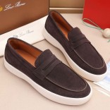 Замшевые лоферы Loro Piana Summer Walk - Brown