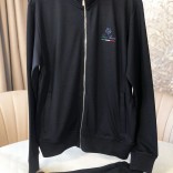 Мужские тёмно-синие штаны Loro Piana logo-embroidered