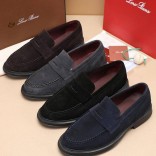 Замшевые лоферы Loro Piana Travis - Black