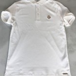 Белое мужское поло Loro Piana embroidered logo