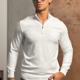 Белый джемпер Loro Piana Zip Neck