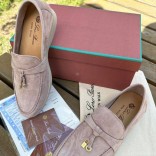 Женские замшевые лоферы Loro Piana Open Walk