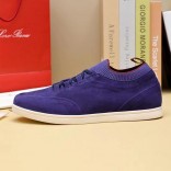 Замшевые кроссовки Loro Piana Soho Walk - Purple