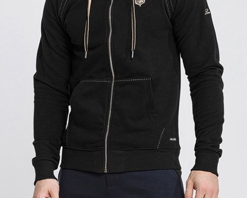Чёрная кофта Loro Piana Zip-Up hoodie