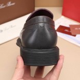 Кожаные лоферы Loro Piana Travis - Grey