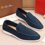 Мужские замшевые лоферы Loro Piana Summer Walk