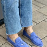 Женские замшевые лоферы Loro Piana Open Walk