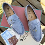 Женские замшевые лоферы Loro Piana Open Walk