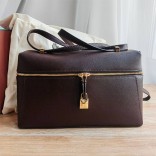 Кожаная сумка Loro Piana 28x15.5 см - Brown