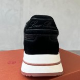 Замшевые кроссовки Loro Piana Week End Walk - Black