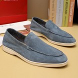 Мужские замшевые лоферы Loro Piana Summer Walk
