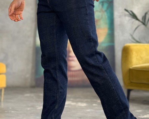 Джинсы тёмно-синего цвета Loro Piana regular fit