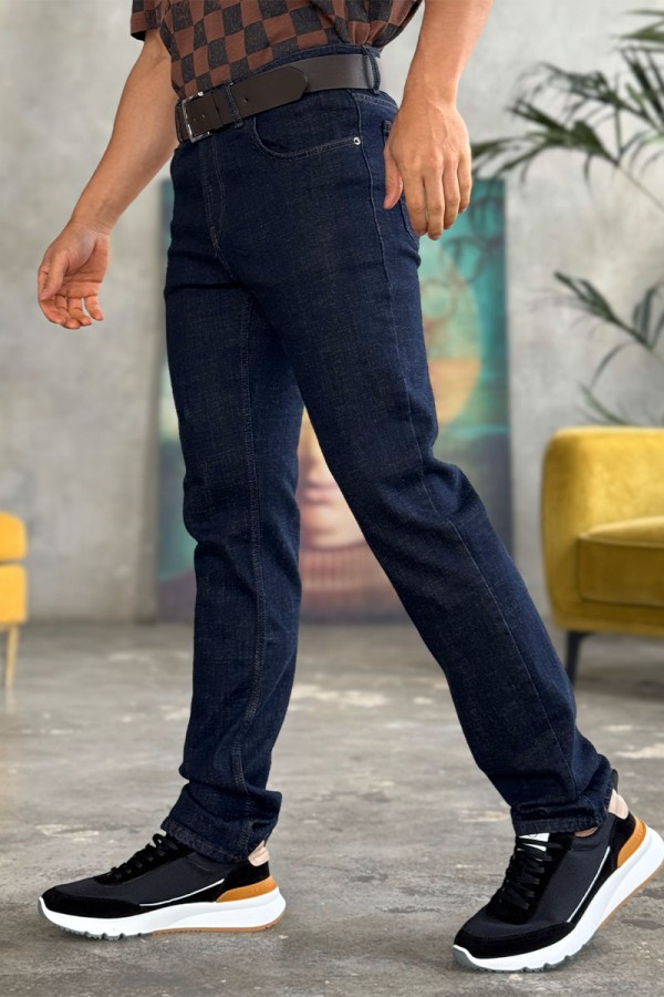 Джинсы тёмно-синего цвета Loro Piana regular fit