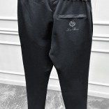 Спортивные штаны Loro Piana logo-embroidered - Black