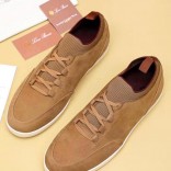 Замшевые кроссовки Loro Piana Soho Walk - Brown Замшевые кроссовки Loro Piana Soho Walk - Brown