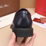 Кожаные лоферы Loro Piana Travis - Navy