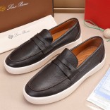 Кожаные лоферы Loro Piana Summer Walk - Brown