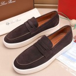 Замшевые лоферы Loro Piana Summer Walk - Brown