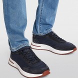 Замшевые кроссовки Loro Piana Week End Walk - Blue