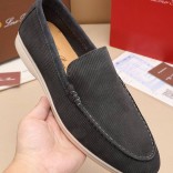 Мужские лоферы Loro Piana Summer Walk - Dark Grey