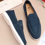 Мужские замшевые лоферы Loro Piana Summer Walk