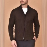 Кашемировый свитер Loro Piana Premium zip-up - Brown