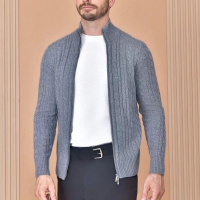 Кашемировый свитер Loro Piana Premium zip-up - Grey