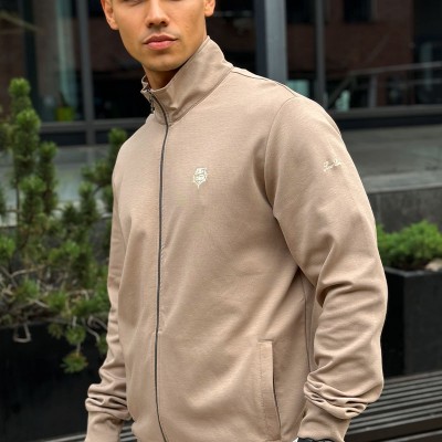 Кофта на молнии Loro Piana logo-embroidered - Beige