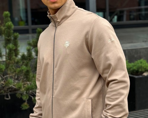 Кофта на молнии Loro Piana logo-embroidered - Beige