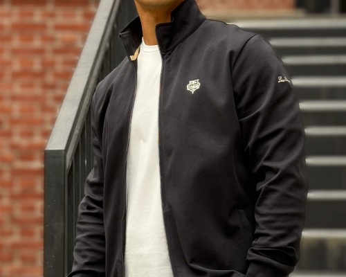 Кофта на молнии Loro Piana logo-embroidered - Black