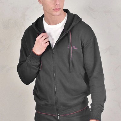 Кофта на молнии Loro Piana Premium signature logo - Grey