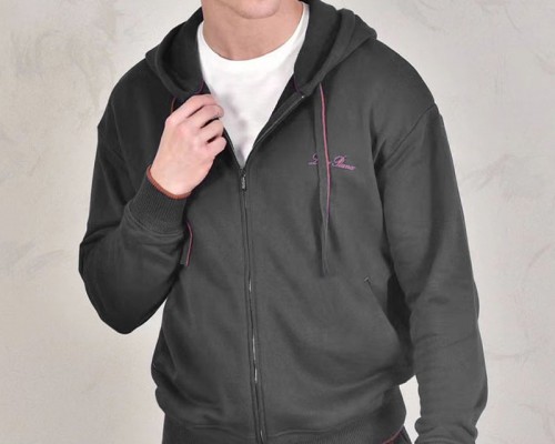 Кофта на молнии Loro Piana Premium signature logo - Grey