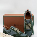 Комбинированные кроссовки Loro Piana Newport - Green