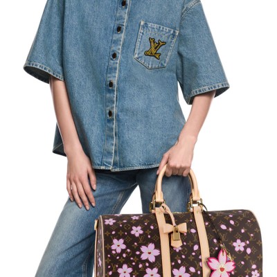 Дорожная сумка Louis Vuitton x Takashi Murakami Keepall Bandoulière 45x22 см