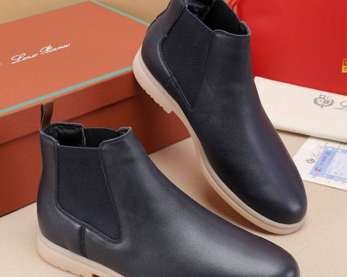 Кожаные ботинки с мехом Loro Piana