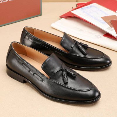 Кожаные лоферы Loro Piana tassel - Black