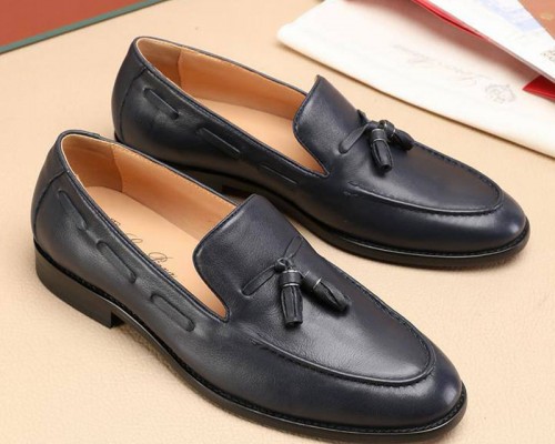 Кожаные лоферы Loro Piana tassel - Navy