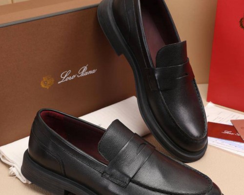 Кожаные лоферы Loro Piana Travis - Black