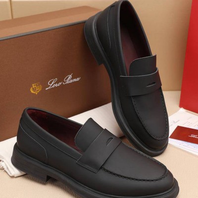 Кожаные лоферы Loro Piana Travis - Black