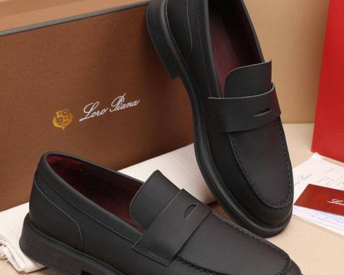 Кожаные лоферы Loro Piana Travis - Black