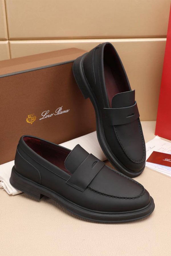 Кожаные лоферы Loro Piana Travis - Black