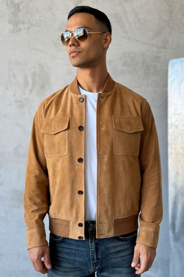 Мужская бежевая куртка Loro Piana Premium