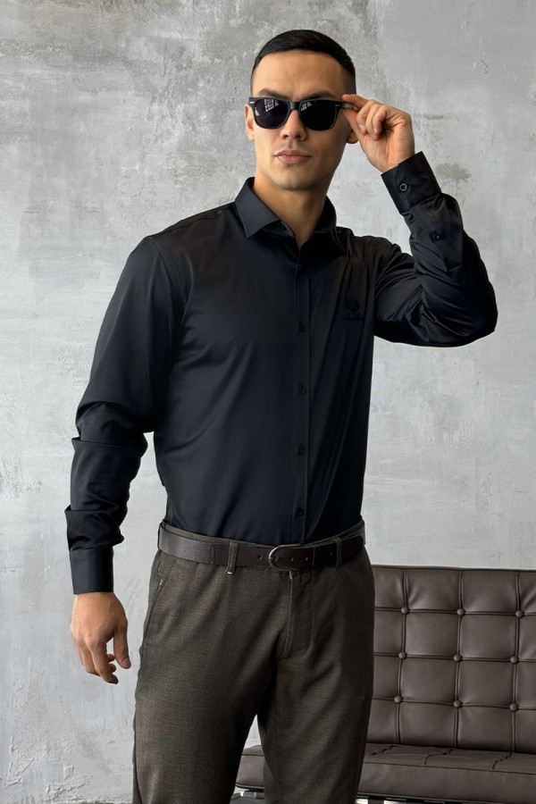 Мужская чёрная рубашка Loro Piana