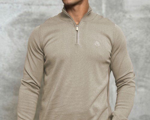 Мужская кофта Loro Piana zip neck - Beige