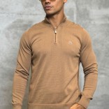 Мужская кофта Loro Piana zip neck - Brown