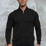 Мужская кофта Loro Piana zip neck - Black