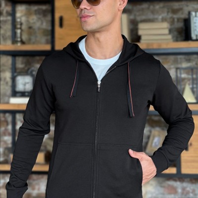 Мужская кофта на молнии Loro Piana - Black