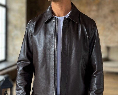 Мужская кожаная куртка Loro Piana Premium