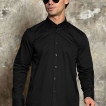 Мужская рубашка Loro Piana logo-embroidered - Black