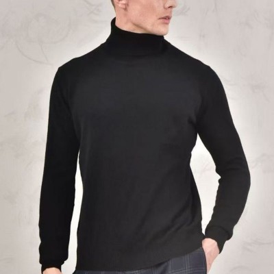 Мужская водолазка Loro Piana Premium - Black